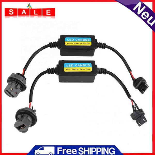 2pcs T20 7443 LED Load Resistors Turn Signal Blink Error Code Canbus Decoder