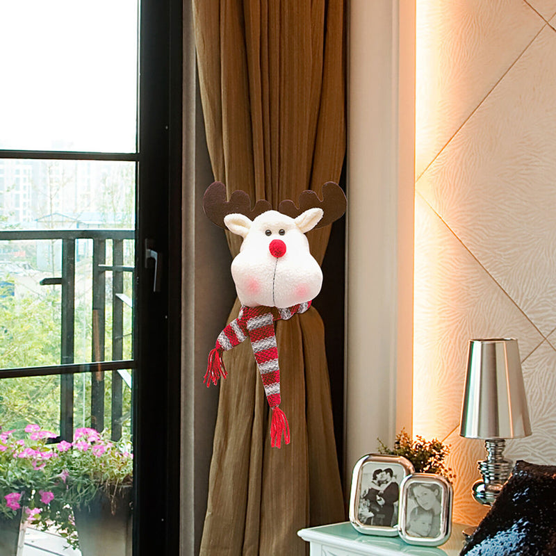 Portable Christmas Curtain Buckles Festival Ornament for Home Hotel Office Decor