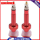 2pcs MTB Road Bike Presta F/V Tubeless Tire Valves for Carbon Rim (Red)