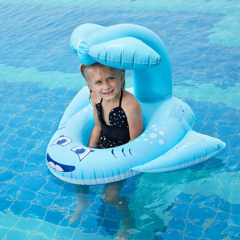 Whale Shaped Inflatable Baby Swim Seat Safe Swimming Pool Water Toys Float Ring