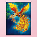 11CT Full Cross Stitch Golden Phoenix Stamped DIY Cotton Thread Needlework Craft