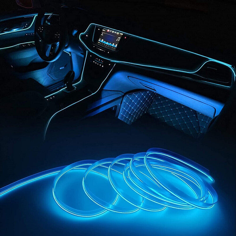 3/5m Car Interior EL Wiring LED Strip Lamp for Auto Party Atmosphere Lighting