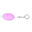 Egg Shaped Panic Rape Attack Safety Security Personal Alarm Keyring (Pink)