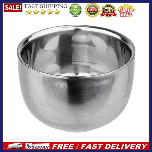 Double Layer Soap Cup Heat Insulation Smooth Shaving Mug Bowl (200ML)