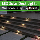 Rechargeable LED Acrylic Shell Solar RGB Waterproof Color Warm White Stair Lamp