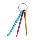 3pcs Hot Mixed Aluminum Knit Needle Crochet Hook Needle Keychain Keyring