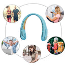 #A Hanging Neck Fan USB Rechargeable Bladeless Mute Air Cooling Fans for Summer