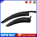 2pcs MTB Bike Mudguard Wings Set Cycling Bicycle Front Rear Fenders (Black)