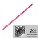 4pcs Reusable Drinking Straws Brush Set Drinks Supplies (Pink Straight)