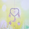 DIY Feathers Peach Heart Dreamcatcher Handmade Dream Catcher Net(Purple) Newly