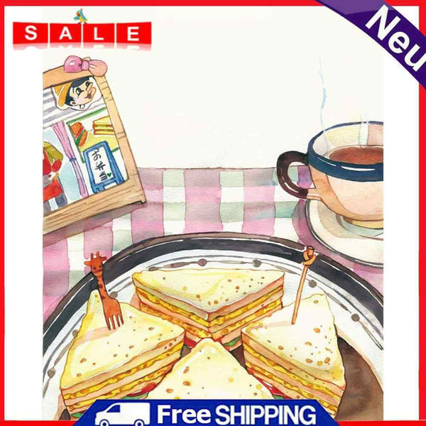 Acrylic Oil Painting By Numbers Cartoon Snacks Digital Picture Home Wall Decor