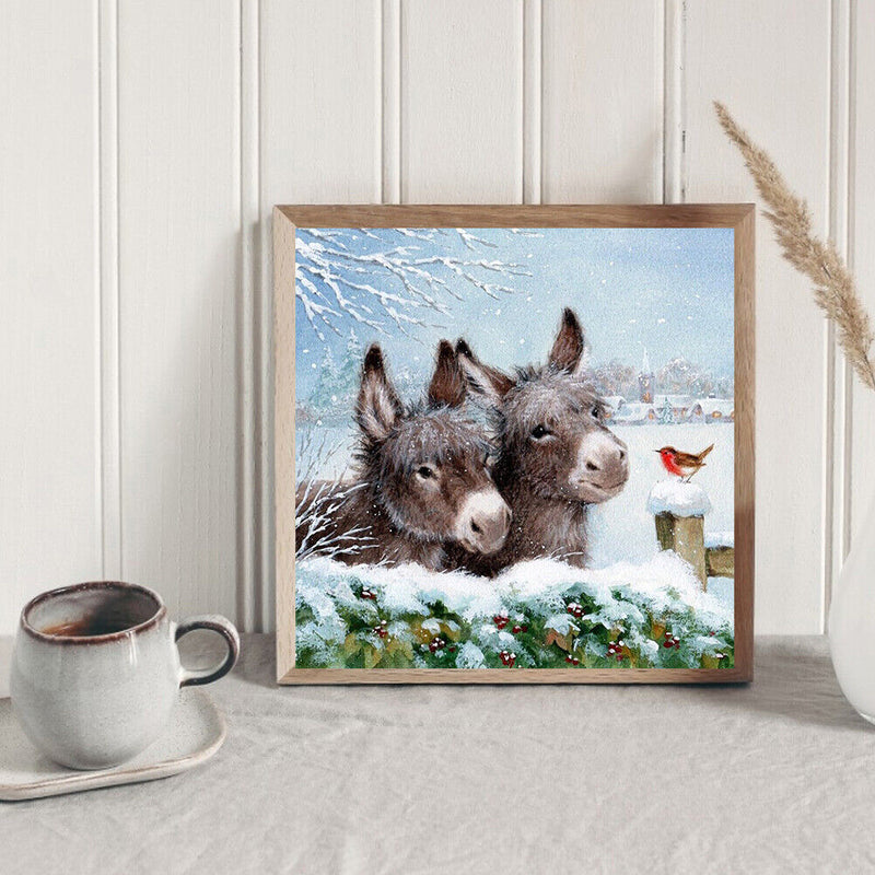 Diamond Painting 5D Full Round Drill Mosaic DIY Donkey Bird Kit Bedroom Decor