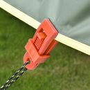 10pcs Outdoor Large Canopy Wind Rope Clamps Windproof Tent Clips (Red)