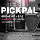 Portable PU Leather Guitar Picks Holder Bag with 6pcs Guitar Picks Guitar Parts