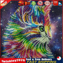5D DIY Special Shaped Diamond Paint Multi Cat Cross Stitch Embroidery Kit Newly