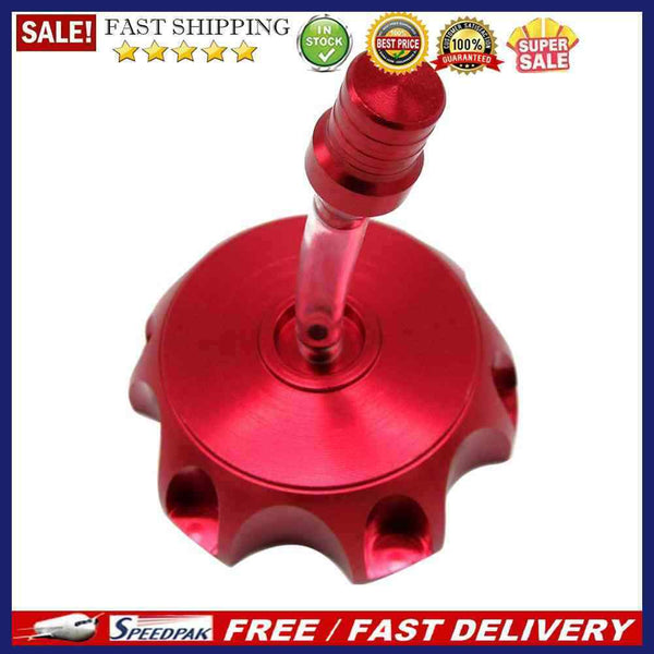 CNC Aluminum Gas Fuel Petrol Tank Cap for Dirt/Pit Bike ATV Quad (Red)