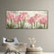 Pink Tulip Oil Paint By Numbers Kits DIY Handpainted on Canvas Gift Unframed