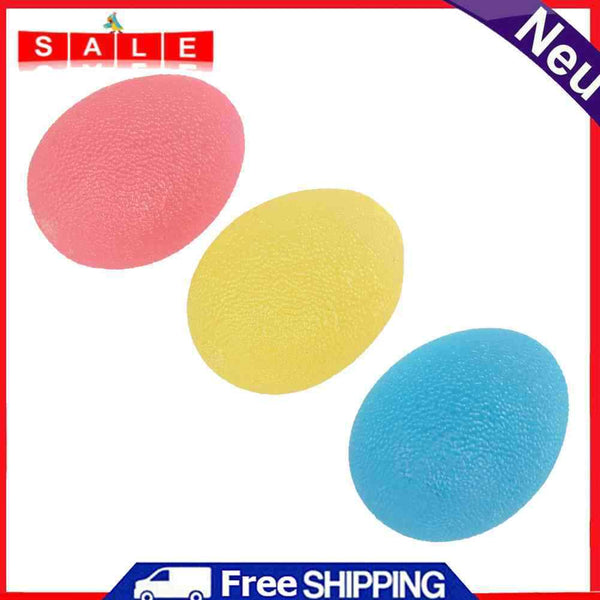 3pcs Hand Therapy Exercise Squeeze Egg Bullets Stress Relief Handle Strengthening H