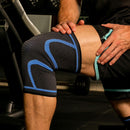 1pc Knitted Sports Compression Knee Protective Strap Knee Pad (Blue XL)