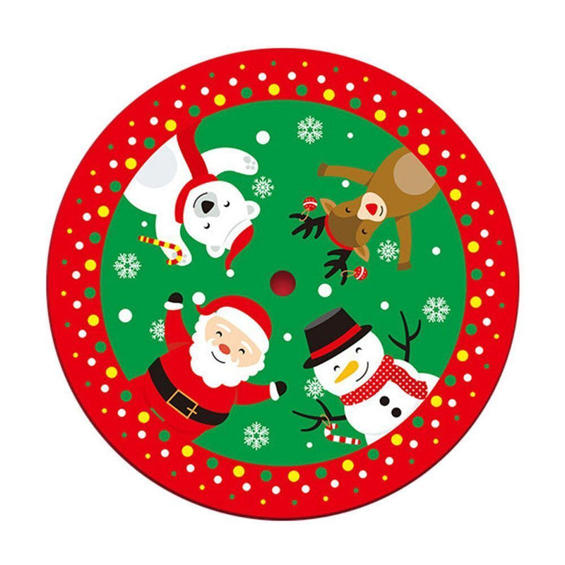 Elk Carpet Floor Mat Xmas Floor Cover Christmas Tree Skirt Outdoor Blanket