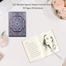 DIY Mandala Special Shaped Diamond Painting 50 Pages A5 Notebook Diary Book Gift
