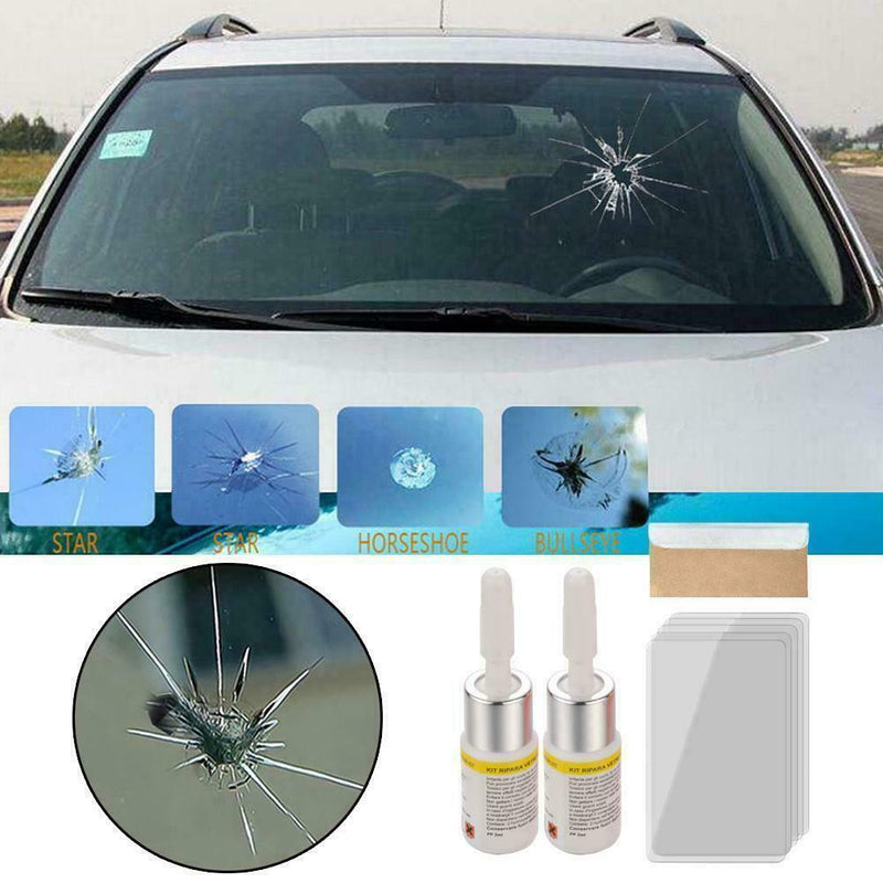 Glass Repair Agent Car Windshield Repair Agent Kit Crack Repair Headlamp W8W3