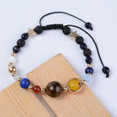 Occitop Fashion Unisex Women's Men's Planet Bead Bangle Adjustable