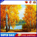 5D Diamond Painting Kit Riverside Woods Full Round Drill Rhinestone DIY Art
