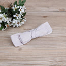 Korean Stripe Bow Knot Baby Hair Band Infant Cute Elastic Headband(Grey)