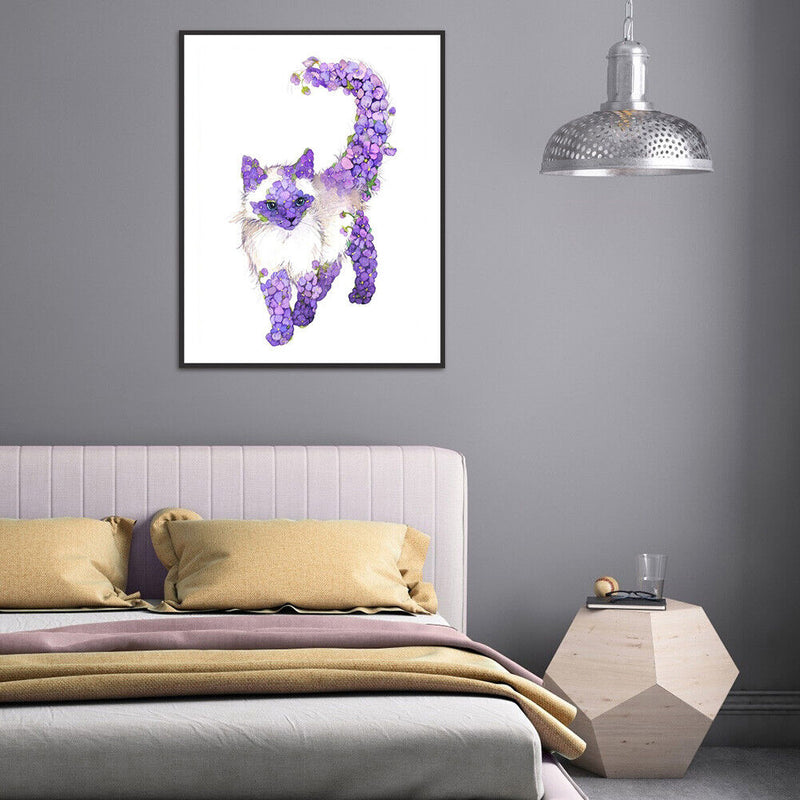DIY Full Drill Round Diamond Painting Flower Animal Full Drill for Wall Artcr
