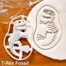 Dinosaur Fossil Baking Mould Funny 4pcs Pastry Mould Diy for Kids Birthday