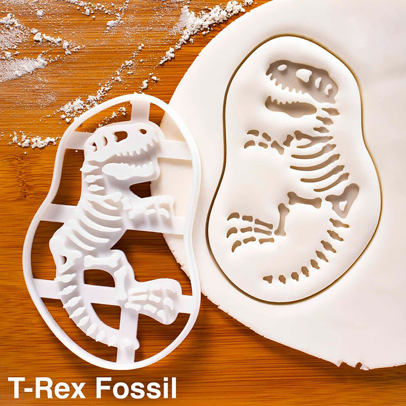 Dinosaur Fossil Baking Mould Funny 4pcs Pastry Mould Diy for Kids Birthday