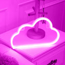 Cartoon Cloud Sign Neon Light USB Battery Operated Art Hanging Lamp (Pink) Newly