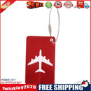 Metal Luggage Tag Aluminum Alloy Air Plane Travel Suitcase Label(Red)