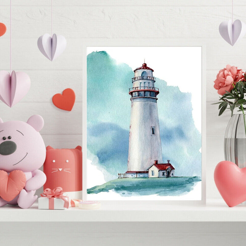 Lighthouse Kit Colouring Oil Canvas Pictures DIY Hand Painted Paint By Numbers