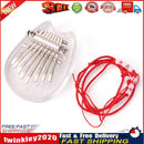 Cute Kitty Mini Kalimba 8 Key Thumb Piano Transparent Acrylic Finger Piano Newly