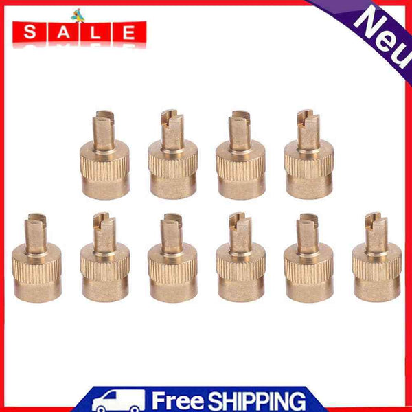 10Pcs Cup Slotted Head Valve Stem Caps for Car Motorcycle Schrader Vent