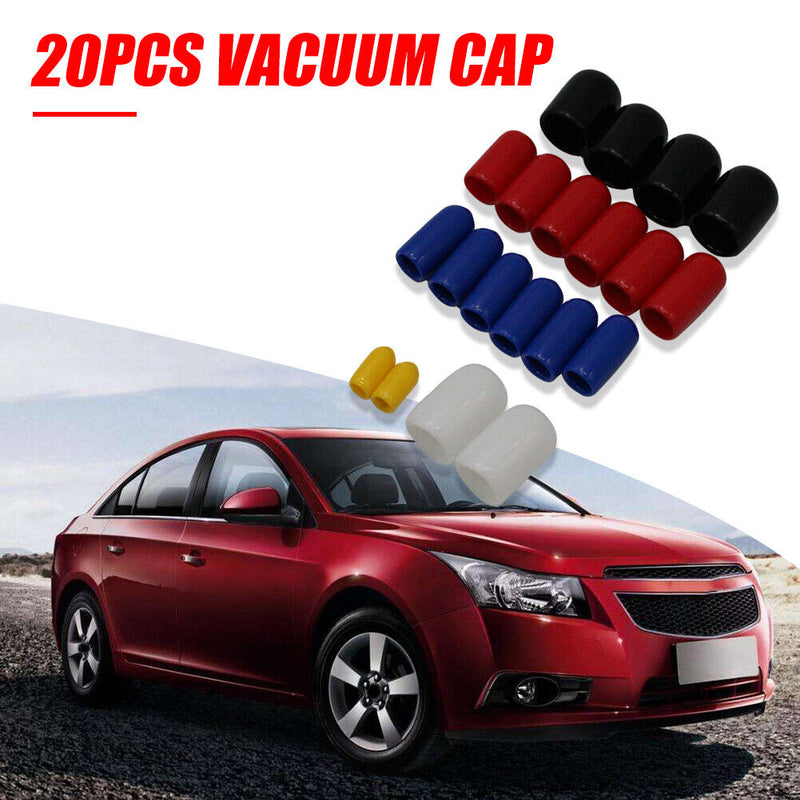 20pcs Assorted Vacuum Line Caps 1/8 3/16 1/4 3/8 5/16 inch for Chevy Ford