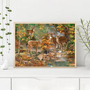 5D Diamond Painting Kit DIY Forest Deers Full Round Rhinestone Mosaic Picture