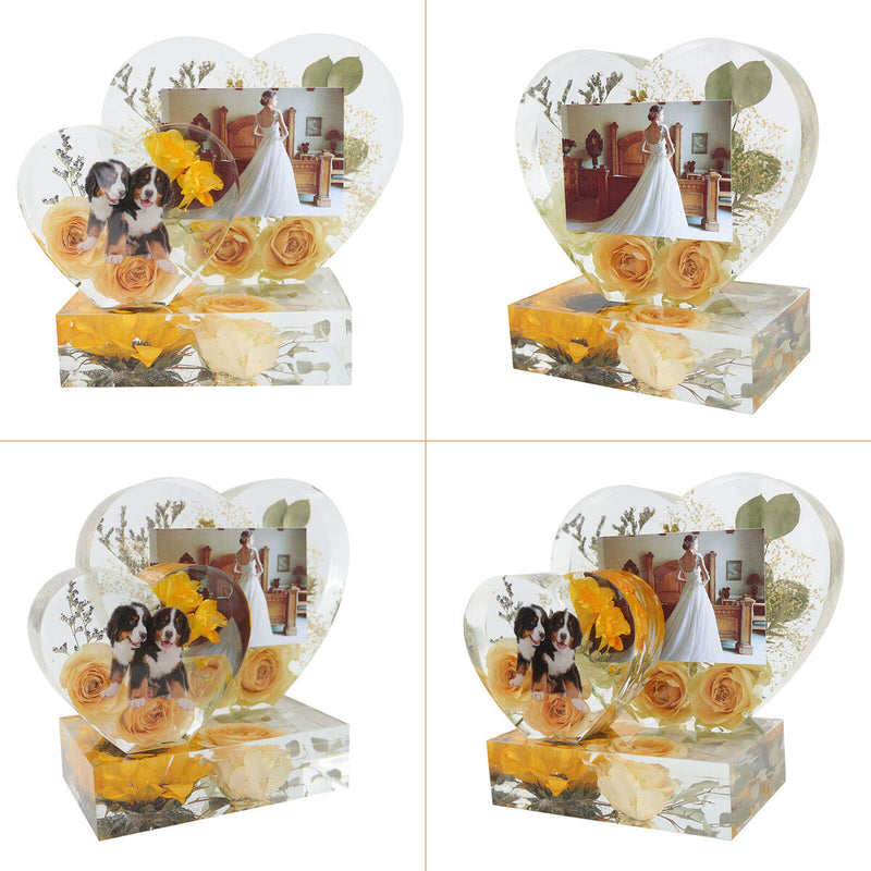 Photo Frame Molds - 3-Piece Silicone Epoxy Mould for DIY Bookends Art Crafts