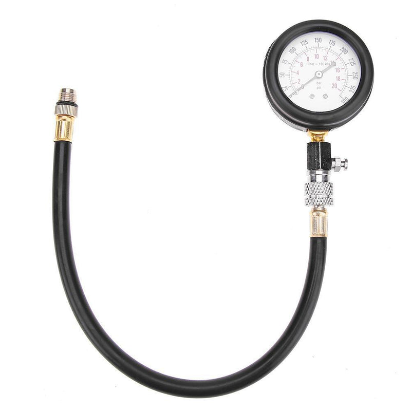 Gas Motor Cylinder Compression Tester Tool Kit Pressure Gauge with Adapter