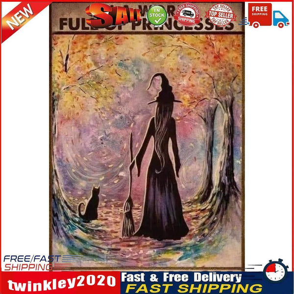 11CT Printed Full Cross Stitch Handcraft Witch Artwork Wall Decoration (2) Newly