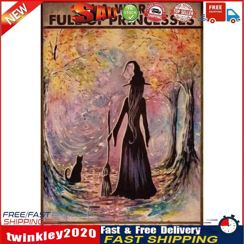 11CT Printed Full Cross Stitch Handcraft Witch Artwork Wall Decoration (2) Newly