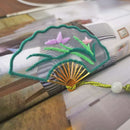 Chinese Style Fan Shaped DIY Needlework Embroidery Tassel Stationery Bookmark