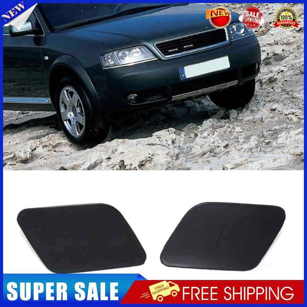 1 Pair Headlamp Headlamp Washer Cover ABS Black Cap Headlamp Auto Accessories