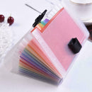 A6 Expanding File Folder Organizer Document Wallet Rainbow Organizer Bag E0E6