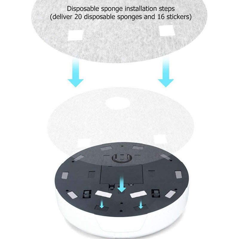5pcs Smart Floor Sweeping Robot Auto Vacuum Cleaner (White)
