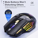 iMice GW-X7 7 Buttons RGB Wireless Mouse for Computer Mute Ergonomic Gaming Mice