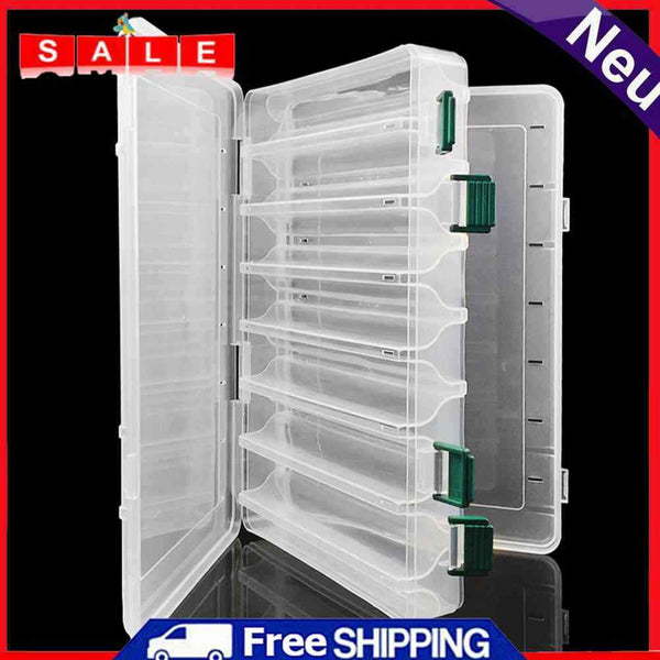 14 Compartment Plastic Fishing Bait Box Bait Storage Case
