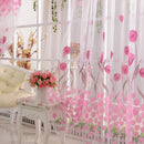 200 x 100CM curtain voile door window printed shears draping sliding curtains